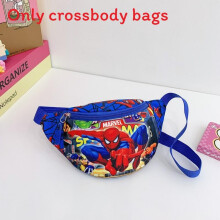 (SpiderMan) Kids Waist Nylon Pack With Cartoon Print Design For And Play School