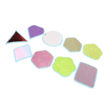 9 pièces mini tapis sensoriel - tuiles en tissu, assorties
