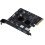 USB 3.2 Gen 2 PCIe 4X ASM3142, 10 Gbit/s, 2A 3C Schwarz 6