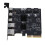 USB 3.2 Gen 2 PCIe 4X ASM3142, 10 Gbit/s, 2A 3C Schwarz 2