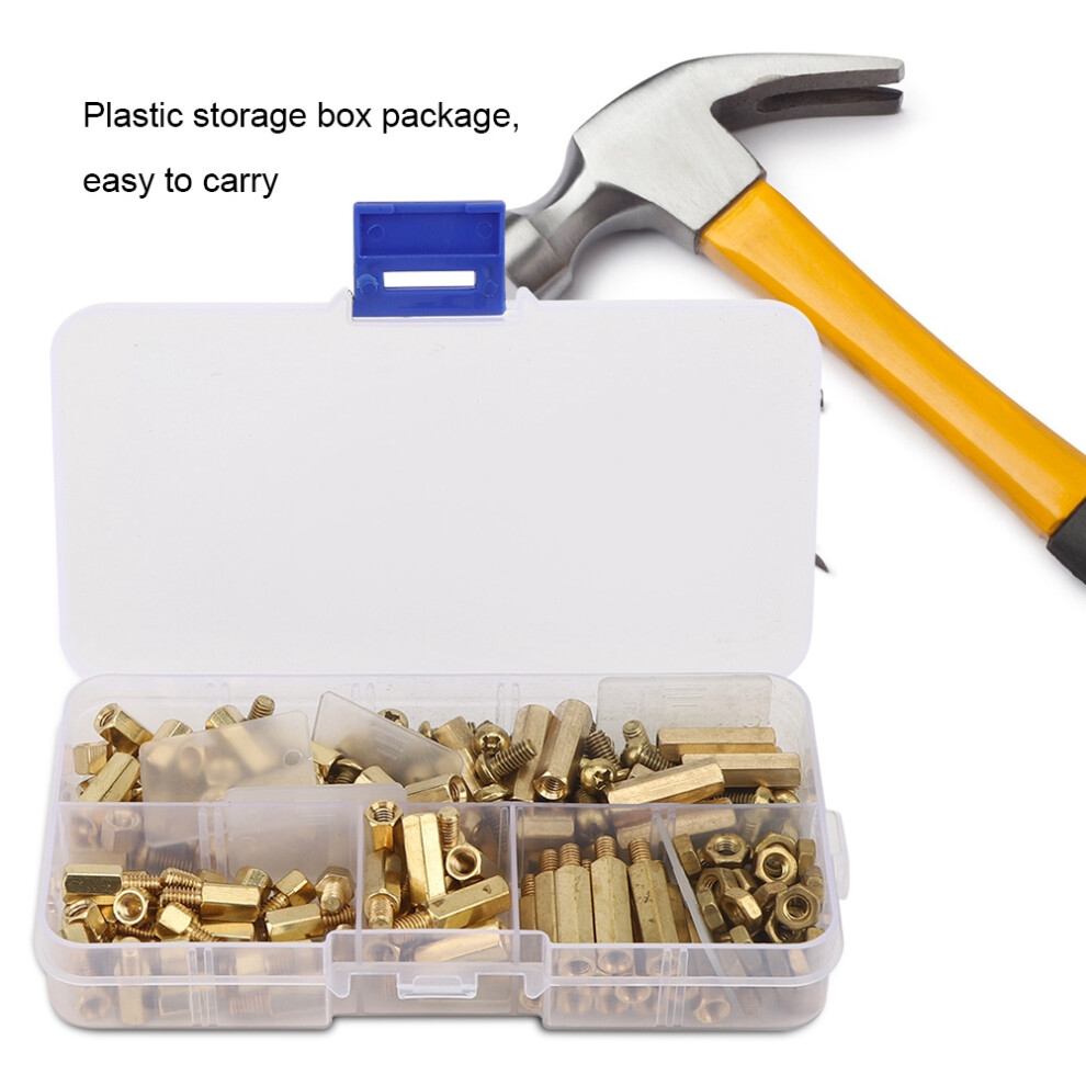 Durable 180Pcs M4 Brass Standoff Spacer And Nut Set With Storage Box 4301333946109