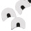 6 pezzi GO3 GO3S spugna nera anti-vento piccola 9