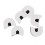 6 pezzi GO3 GO3S spugna nera anti-vento piccola 14