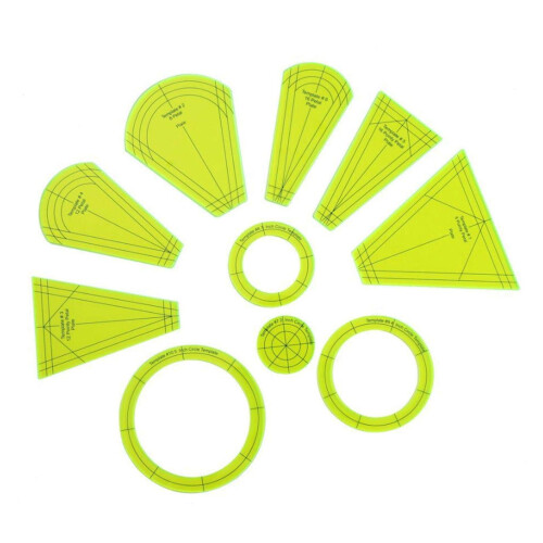 Quilting Templates 10-Piece Set Dresden Plate Template Sewing Machine Compatible Dresden Petals Patchwork