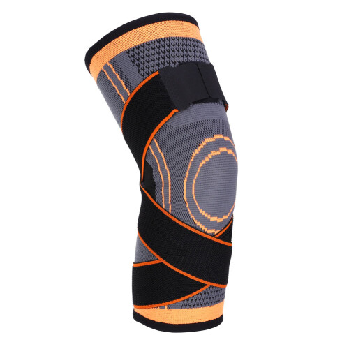 High-Performance Sports Kneepad with Support and Comfort Gray Orange 2