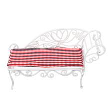 Letto da giorno in ferro in scala 1:12, bianco, 1457,5 cm