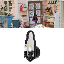 Mini applique murale miroir noir CR1632 140 mAh 5,8 cm H