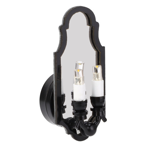 Mini applique murale miroir noir CR1632 140 mAh 5,8 cm H 2