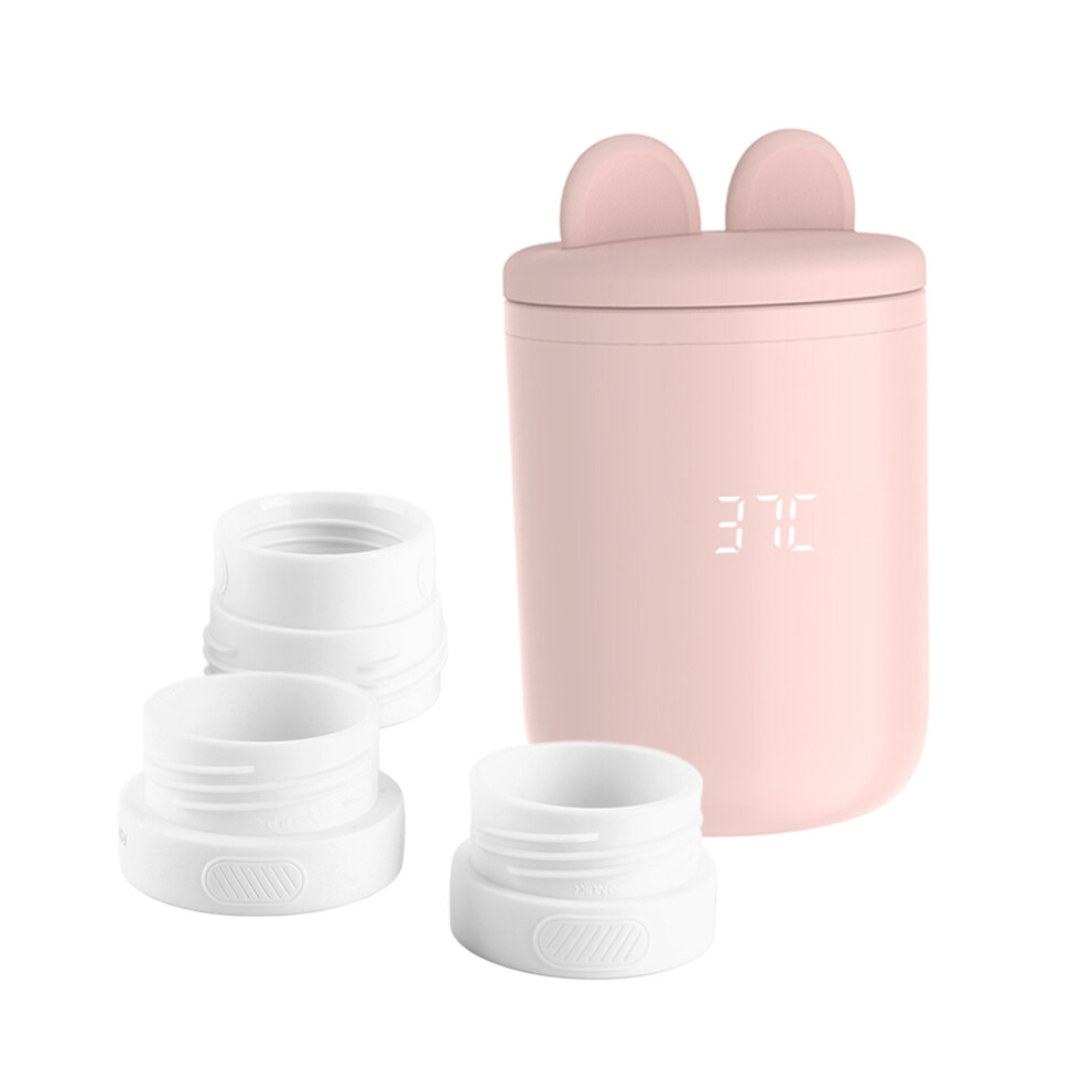 Wireless Baby Milk Bottle Warmer, 8800Mah, Portable Pink