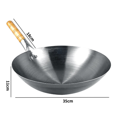 Even Heating Iron Frying Pan with Comfortable Handle, 1000g 1