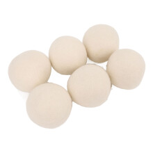 6 piezas de bolas de secadora de lana de 7,5 cm, fieltro de lana, antiestático