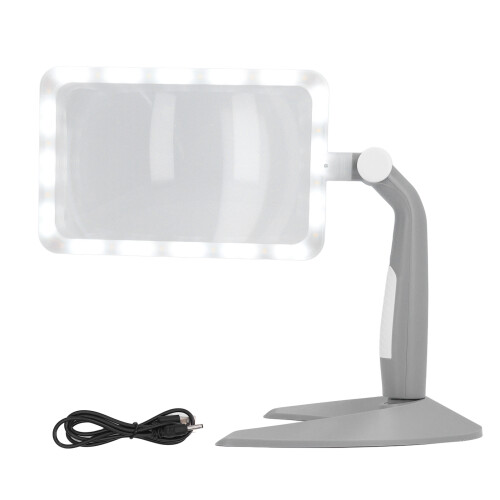 Loupe 2,5x 185x115mm, 48 LED, Noir 3 modes 1