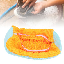 Borsa per lavaggio delle scarpe 39x19 cm poliestere cerniera protezione per la lavatrice