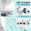 USB Auto-Sitzventilator 3-Geschwindigkeiten 17,5 x 7,5 x 3,4 cm Schwarz 7