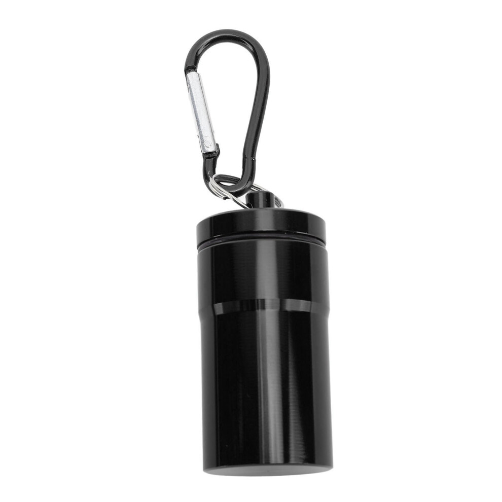 Black Waterproof Aluminum Alloy Pocket Ashtray With Lid, 68Mm
