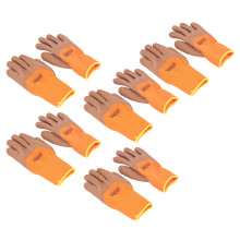 5 paires de gants de travail en nylon étanches et thermiques