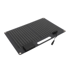 100W tragbares Solarpanel 41x28cm Schwarz 2 USB