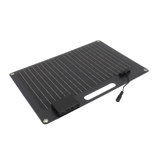 100W tragbares Solarpanel 41x28cm Schwarz 2 USB
