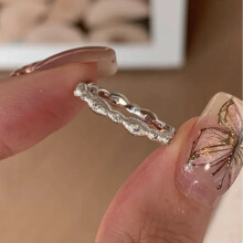 (J5239) Highend 925 Unique Sterling Silver Couple Rings Featuring Dazzling Diamond Accents For Women