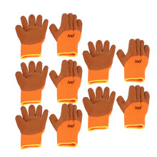 5 Paar Winter-Arbeits gloves Widerstandsfähiges Nylon Warme Handschuhe Dicke Thermohandschuhe für kaltes Wetter