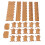 Set de carretes de madera con forma de cordero con caja 5