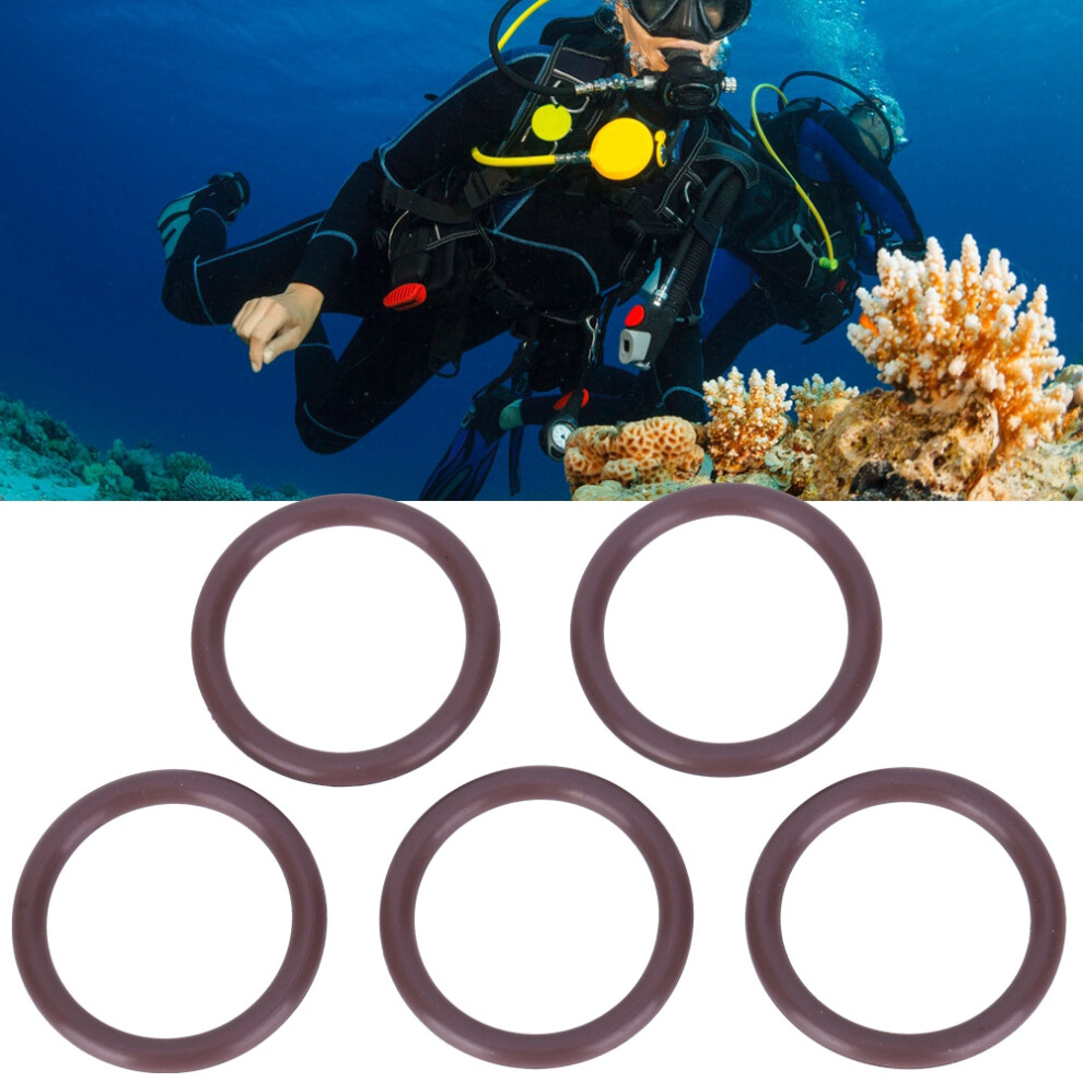 5PCS AS-050 Brown FKM90 O-Ring Set for Diving Cylinders, Sizes 24.99x3.53mm-image-OPC-PJCNRR5-NEW