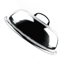 Haubenschutz für Haushalt Edelstahl Pfannenwender Dampfgarer Kochdeckel Multifunktional Rund 36cm