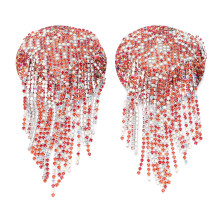 1 par de cubre pezones con strass de PU y PET Pasties