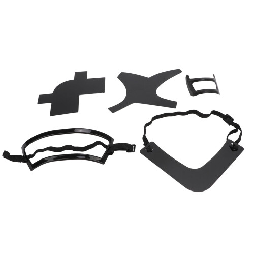 Ensemble de 5 pièces en ABS - Guide de barbe précis, noir. 1