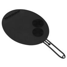 Alfombrilla de silicona para limpiar brochas, tamaño grande, negra