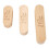 Ensemble de 3 pièces de clapper de tailleur – bois naturel 30,5 x 4,5 cm 3