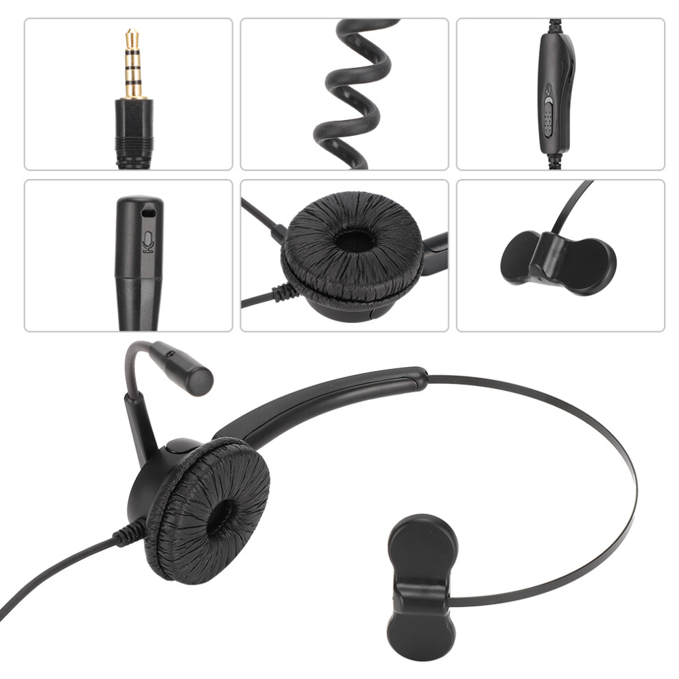 H500 Headset with 3.5mm Plug for Call Centers Adjustable Microphone-image-OPC-PJCNV7X-NEW