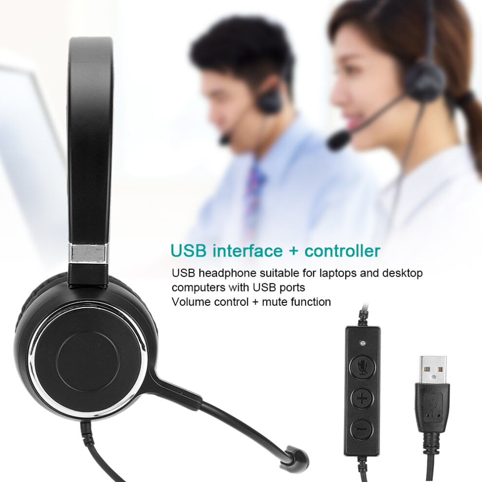 Computer Usb Headset With Earphones For Traffic Call Center And Communication 8161333966806