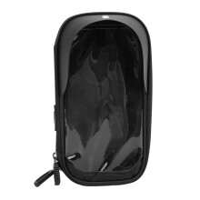 Bolsa para teléfono para bicicleta eléctrica negra, pantalla táctil