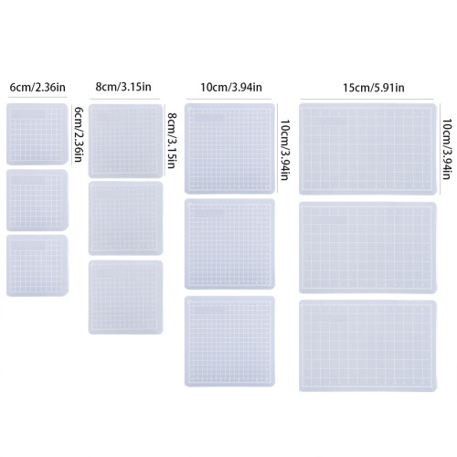3Pcs Translucent Non-Slip Cutting Mat 15x10cm Craft Board