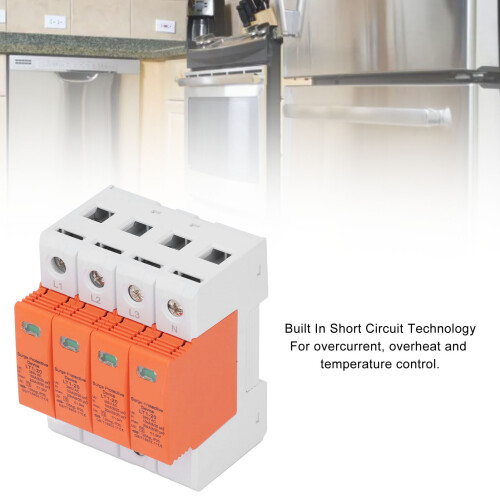 385VAC 10-20KA 4P Low Voltage Surge Protector, IP20 2