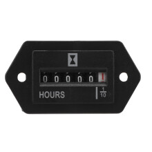 Horómetro mecánico DC10-80V impermeable ABS