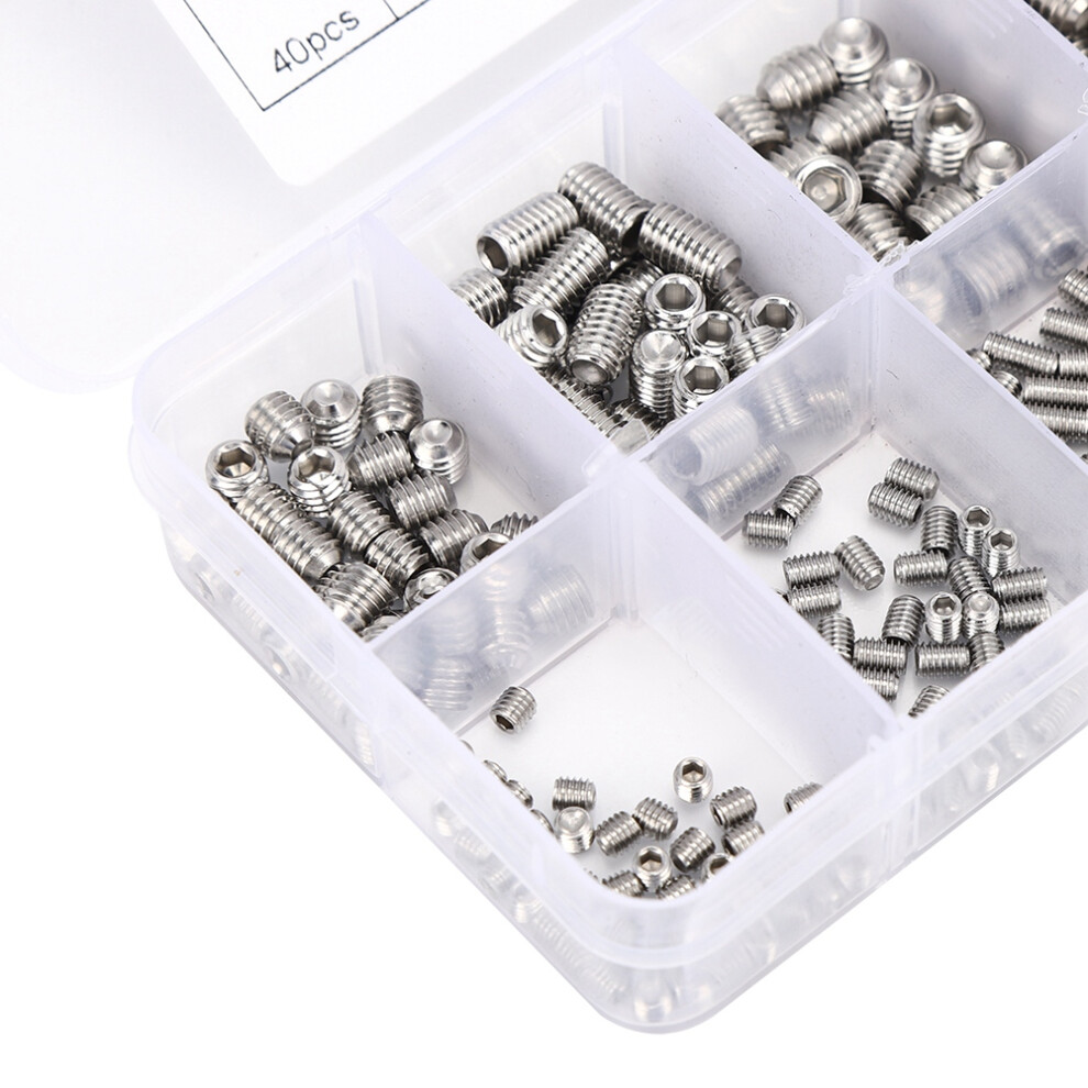 Durable M3-M8 Stainless Steel Hex Socket Screws 300Pcs Anti-Corrosion 9331333973732
