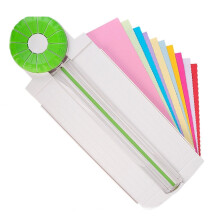 12 in 1 Paper Cutter, Manual Cutter, Portable Rotary Cutter, Portable Mini Cutter For Crafts And Scrapbooking, Green