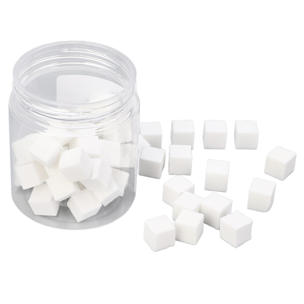 White 0.39" Square Nail Sponges & Precision Pen - Set Of 50 For Flawless Ombre