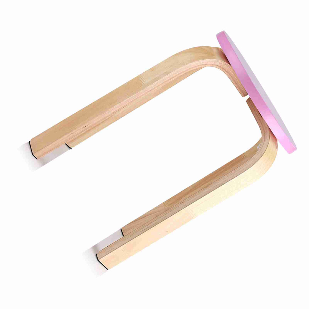 Pink Bent Wood Stool Kids Room Decor 40x45.5cm AntiSlip-image-OPC-PJCP5FN-NEW