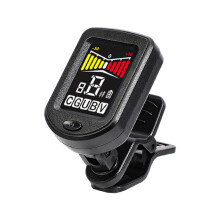 Gitarrentuner Clip-On: farbige Hintergrundbeleuchtung 32 47 50 mm