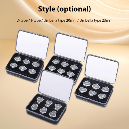 6 Stück Silikon-Griffkappen D-Typ 20/23 mm Weiß 2