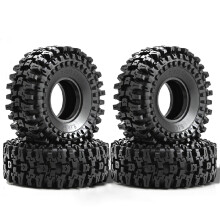 4 pezzi di pneumatici in gomma per rocce Ø 12 cm  4,5 cm Nero 1/10