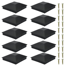 Paquete de 10 tapas plásticas para postes de valla 102x102mm (4x4in)