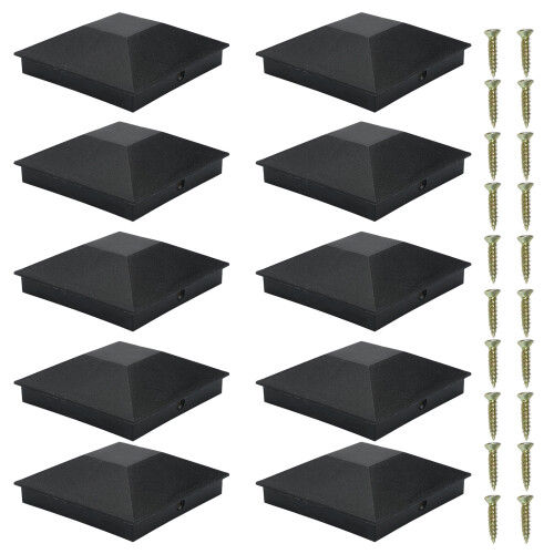 10 Pack 102x102mm UV Water-Proof Plastic Fence Post Caps