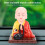 Funny Solar Little Monk Nodding Figurine, Light Sensor, 7.5cm Red 4