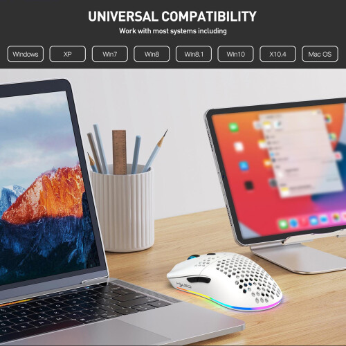BT5.3+2.4G+USB-C 650 mAh 13x6,7x3,8 cm Nero/Bianco 2