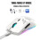 BT5.3+2.4G+USB-C 650 mAh 13x6,7x3,8 cm Nero/Bianco 11