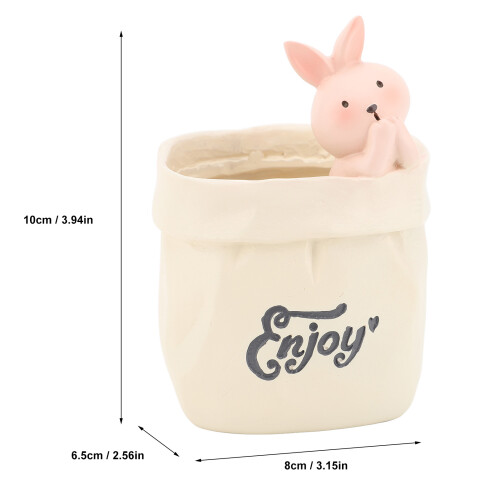 2245H-01 Rabbit Nordic Harz-Stiftehalter 10x8x6.5cm 1
